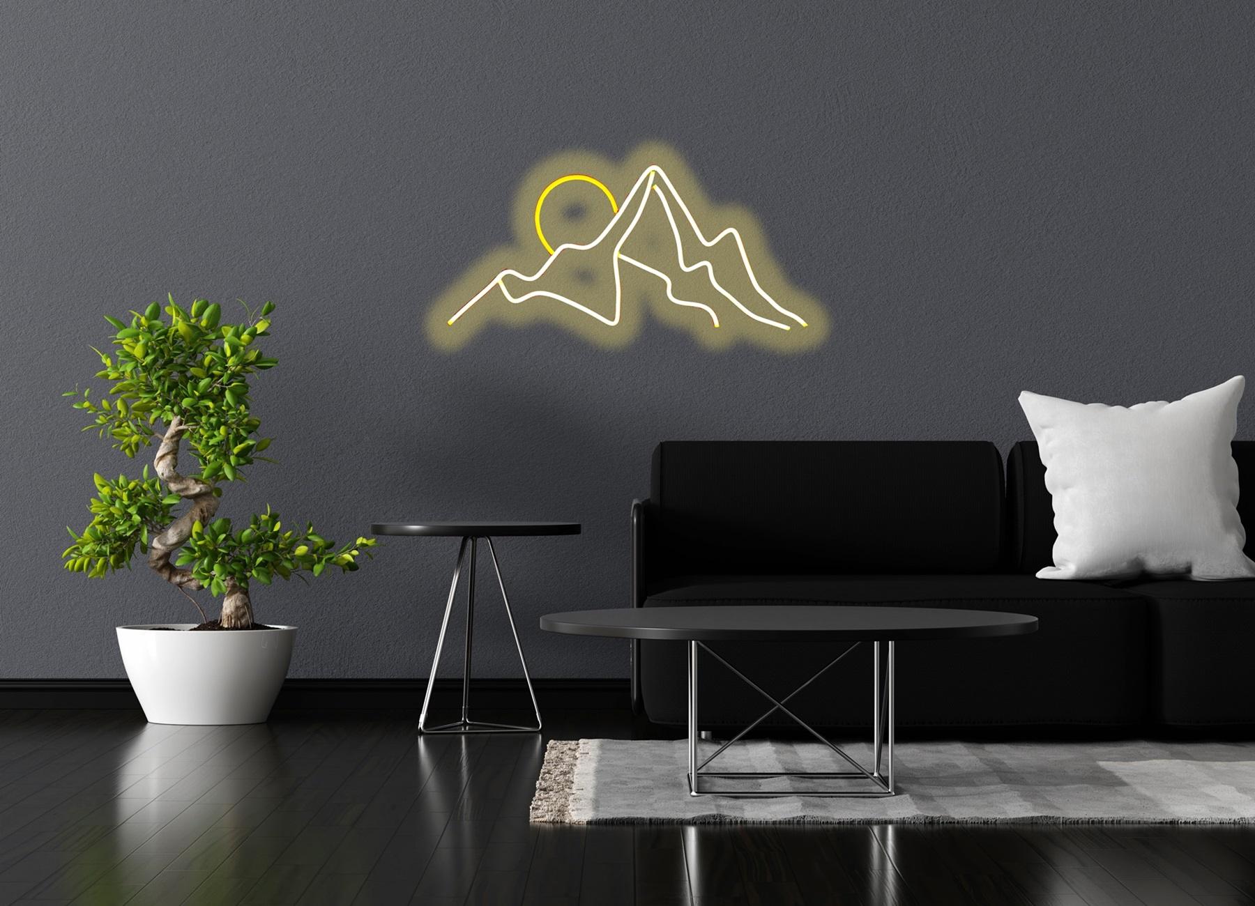 Black sofa in living room with blank table for mock up,3D render